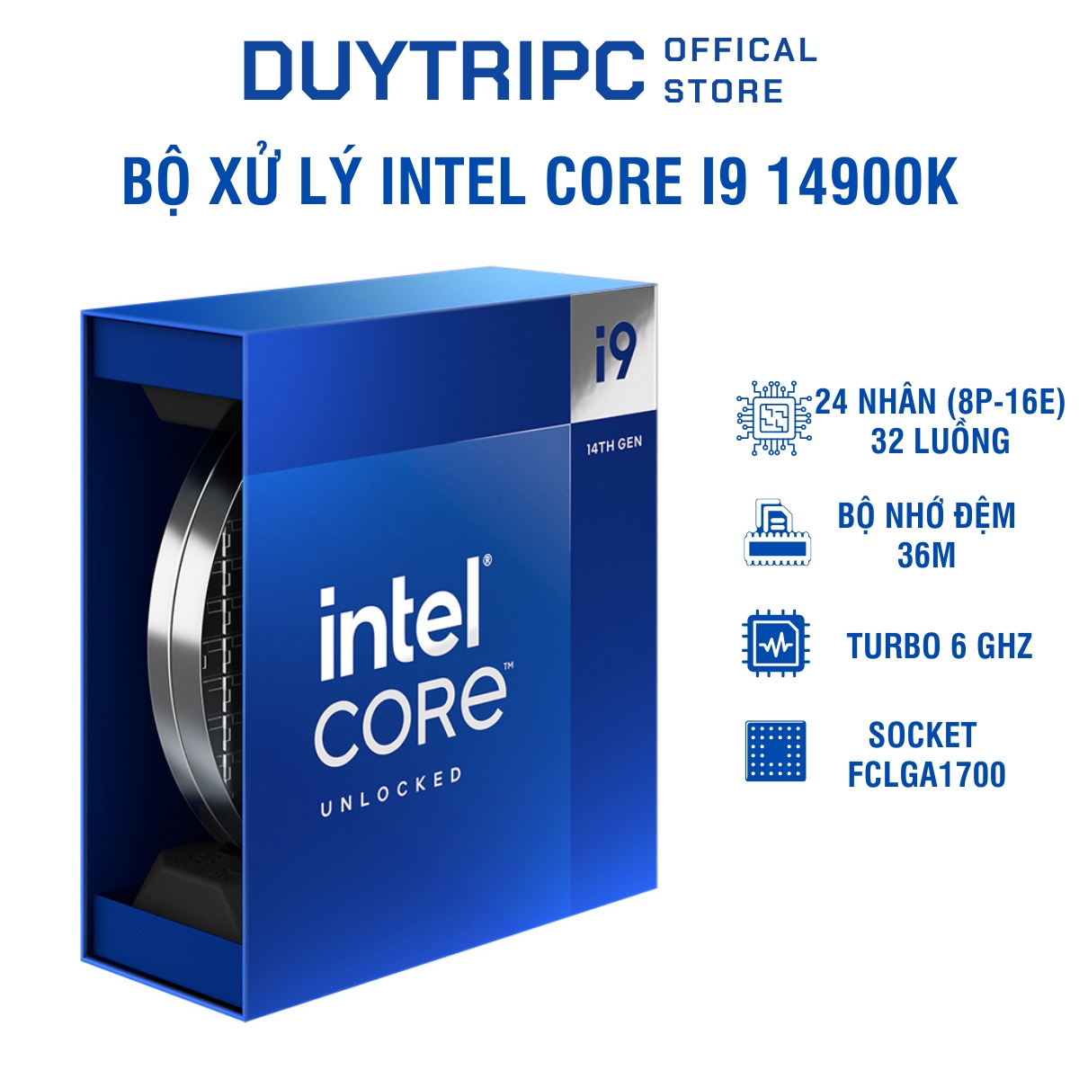 CPU  Intel Core i9 14900K (LGA1700 - 24 Core - 32 Thread - Base 3.2Ghz - Turbo 6.0Ghz - Cache 36MB)